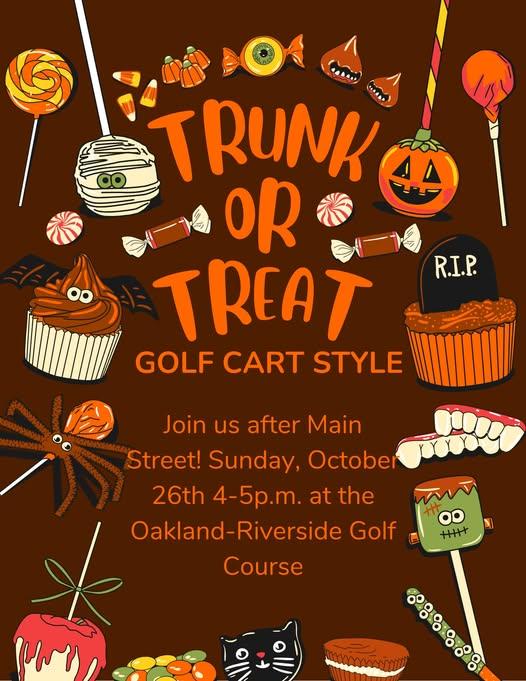 candy, pumpkins, trunk or treat