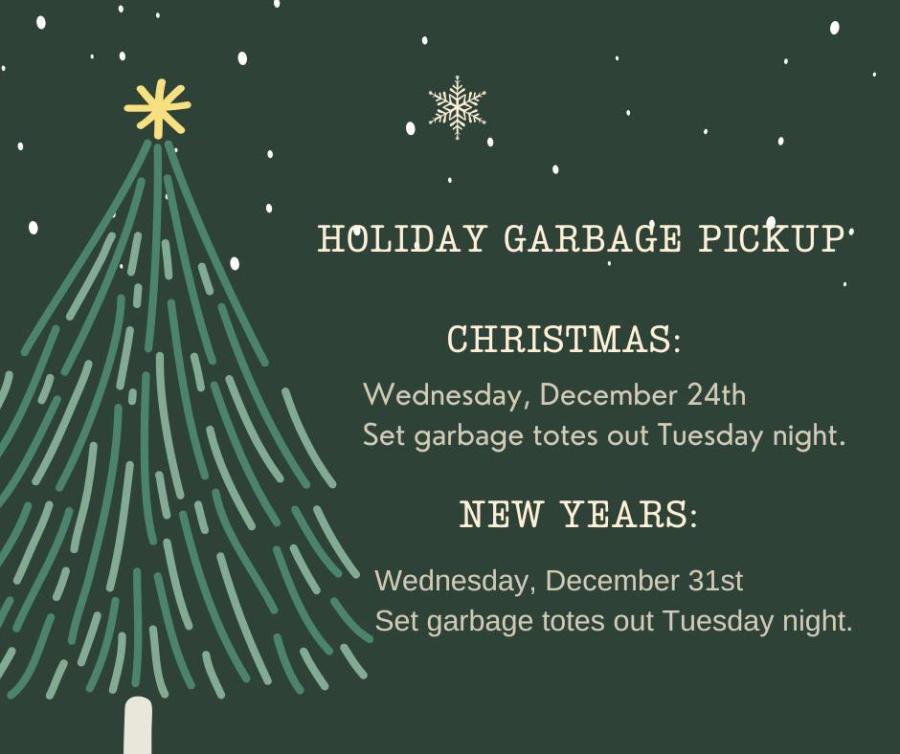 new years garbage pickup december 30