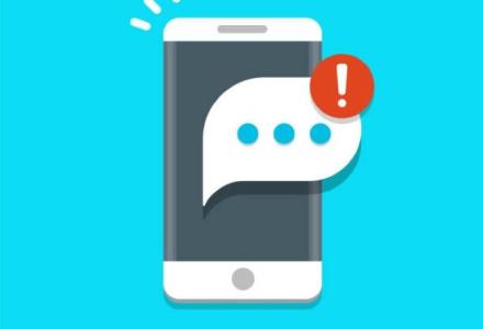 phone, text, alert, blue