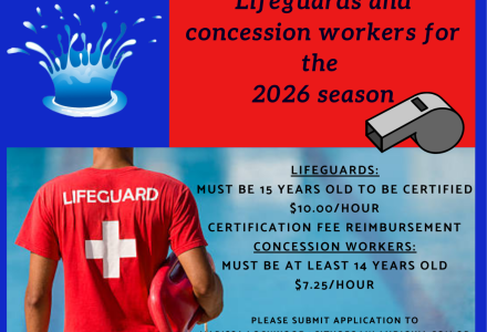 lifeguard, pool manager, job openings, due May 1st