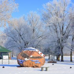 Pottawattamie County Freedom Rock in Winter