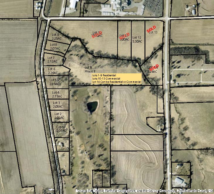 lots for sale; map; aerial