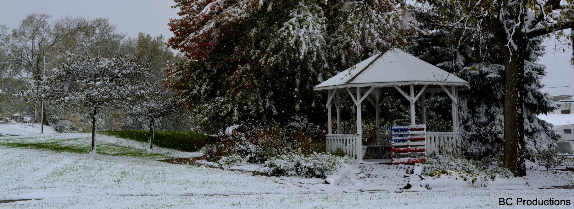 Gazebo in winter